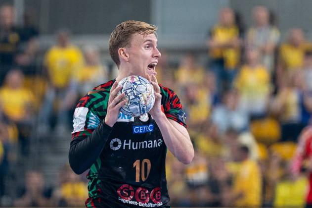 KIELCE, POLAND - OCTOBER 7: Gisli Thorgeir Kristjansson during the EHF Champions League Group F match between Industria Kielce nad SC Magdeburg at Hala Legionow on October 2, 2026 in Kielce, Poland --- Pilka reczna. EHF Liga Mistrzow. Industria Kielce - SC Magdeburg. (Photo by Igor Jakubowski Arena Akcji) NEWSPIX.PL --- newspix.pl