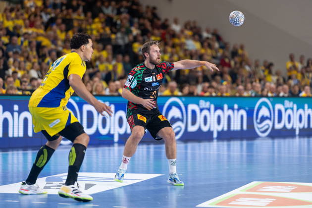 KIELCE, POLAND - OCTOBER 7: Albin Lagergren during the EHF Champions League Group F match between Industria Kielce nad SC Magdeburg at Hala Legionow on October 2, 2026 in Kielce, Poland --- Pilka reczna. EHF Liga Mistrzow. Industria Kielce - SC Magdeburg. (Photo by Igor Jakubowski Arena Akcji) NEWSPIX.PL --- newspix.pl