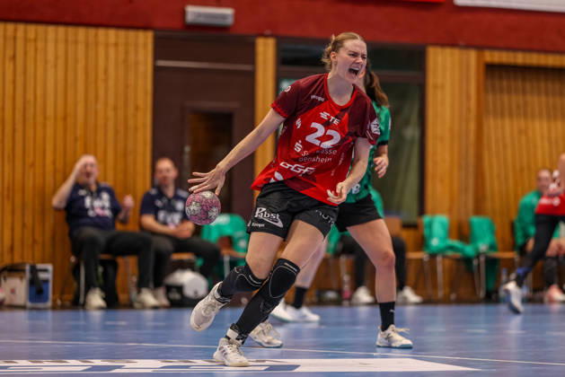 GER, Bensheim, HSG Bensheim Flames vs. Vfl Oldenburg, Alsco Women s Handball Bundesliga, Handball, DHB, 2026–2027 Season, Weststadthalle Bensheim, Matchday 5 in pictures: Mirja Lyngsö Jensen, Bensheim Flames 22. DFB and DFL regulations prohibit any use of photographs as image sequences and or quasi-video, October 7, 2026 Copyright: HMBxMedia HendrikxHamelau