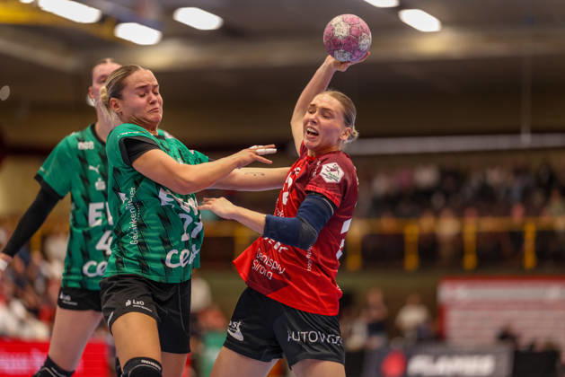 GER, Bensheim, HSG Bensheim Flames vs. Vfl Oldenburg, Alsco Women s Handball Bundesliga, Handball, DHB, 2026–2027 Season, Weststadthalle Bensheim, Matchday 5 in Pictures: Neele Mara Orth, Bensheim Flames Women 32. DFB and DFL regulations prohibit any use of photographs as image sequences and or quasi-video, October 7, 2026 Copyright: HMBxMedia HendrikxHamelau