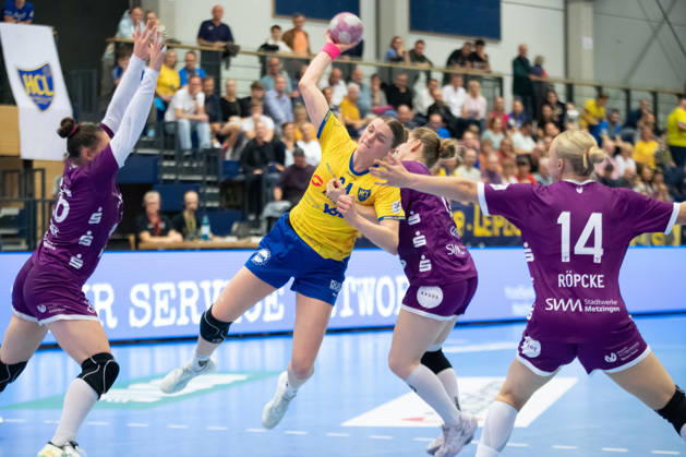 Handball, Alsco HBF1: HC Leipzig vs. TuS Metzingen, October 7, 2026, Emma Niemann 84, HC Leipzig, Alsco Women s Handball Bundesliga (HBF1), 2026–2027 season, Matchday 5: HC Leipzig vs. TuS Metzingen on October 7, 2026, at the Markranstädt Sports Center Copyright: xBEAUTIFULxSPORTS JanxKaeferx