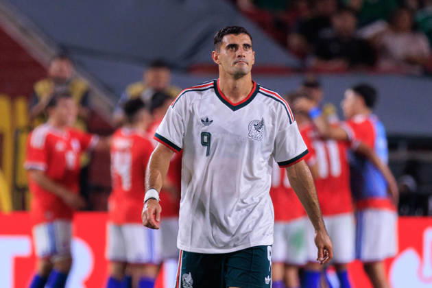 October 6, 2026, Los Angeles, California, USA: German Berterame 9 of Mexico reacts after a goal is scored by Maximiliano Gutierrez 9 of Chile during an International Friendly, Länderspiel, Nationalmannschaft match at Los Angeles Memorial Coliseum on Tuesday, October 6, 2026, in Los Angeles, California. Mexico loses to Chile, 0-2. JAVIER ROJAS PI Los Angeles USA - ZUMAp124 20261006_zaa_p124_164 Copyright: xJavierxRojasx