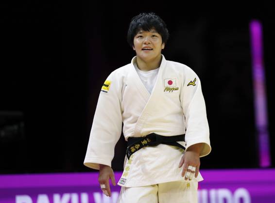 Judo: World championships Haruka Kaju of Japan is pictured after beating Kerem Primo of Israel in the women s 63-kilogram final at the judo world championships in Baku, Azerbaijan, on Oct. 7, 2026. A14AA0005630396P
