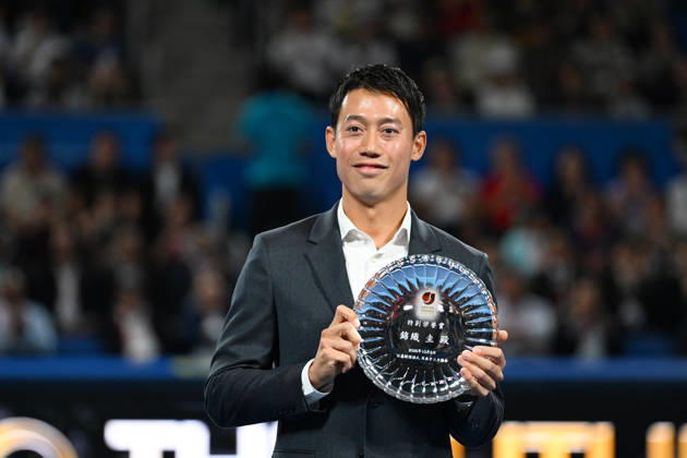 Kei Nishikori, OCTOBER 6, 2026 - Tennis : Kinoshita Group Japan Open Tennis Championships 2026 Kei Nishikori Tribute Ceremony at Ariake Coliseum, Tokyo, Japan. Noxthirdxpartyxsales aflo_353937962 KenjiroxMatsuox
