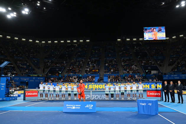 Carlos ALCARAZ (ESP), OCTOBER 6, 2026 - Tennis : Kinoshita Group Japan Open Tennis Championships 2026 Men s Singles award ceremony at Ariake Coliseum, Tokyo, Japan. Noxthirdxpartyxsales aflo_353938380 KenjiroxMatsuox