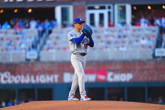 Yoshinobu Yamamoto,(Dodgers) Starting pitcher Yoshinobu Yamamoto Oct.6,2026 - Baseball : MLB, Baseball Herren, USA National League Division Series Atlanta Braves vs. Los Angeles Dodgers Venue: Truist Park (Cumberland, Georgia, USA)  aflo_353997387 YujixArakawax