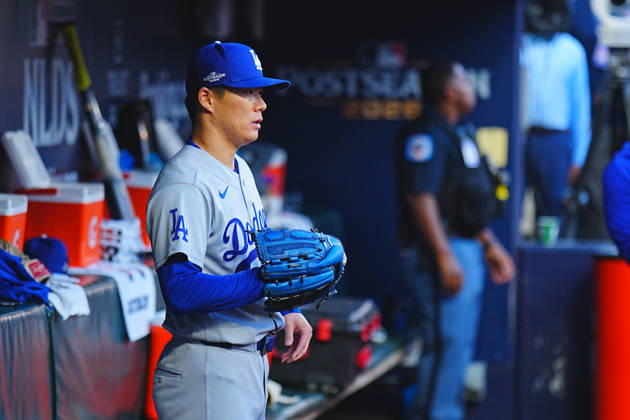 Yoshinobu Yamamoto,(Dodgers) Starting pitcher Yoshinobu Yamamoto Oct.6,2026 - Baseball : MLB, Baseball Herren, USA National League Division Series Atlanta Braves vs. Los Angeles Dodgers Venue: Truist Park (Cumberland, Georgia, USA)  aflo_353997411 YujixArakawax