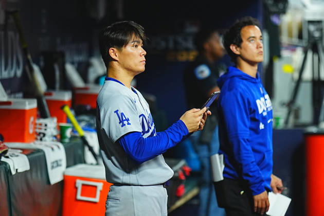Yoshinobu Yamamoto,(Dodgers) Starting pitcher Yoshinobu Yamamoto Oct.6,2026 - Baseball : MLB, Baseball Herren, USA National League Division Series Atlanta Braves vs. Los Angeles Dodgers Venue: Truist Park (Cumberland, Georgia, USA)  aflo_353997445 YujixArakawax