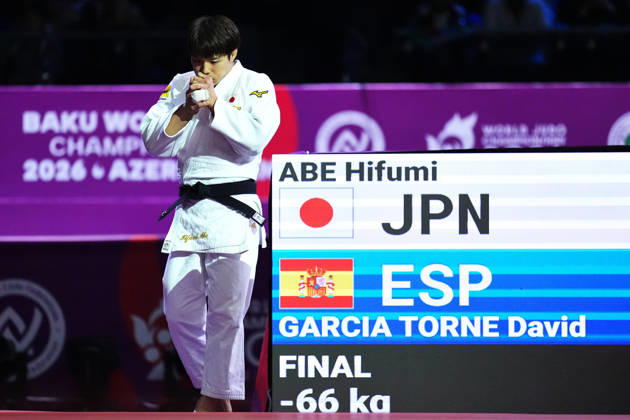 Hifumi Abe (JPN), OCTOBER 5, 2026 -Judo : World Judo Championships BAKU2026 Mens -66kgFinal match at National Gymnastics Arena in Baku, Azerbaijan. Noxthirdxpartyxsales aflo_354220579 KenxAsakurax