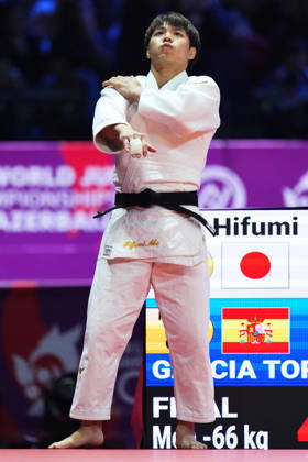 Hifumi Abe (JPN), OCTOBER 5, 2026 -Judo : World Judo Championships BAKU2026 Mens -66kgFinal match at National Gymnastics Arena in Baku, Azerbaijan. Noxthirdxpartyxsales aflo_354220582 KenxAsakurax
