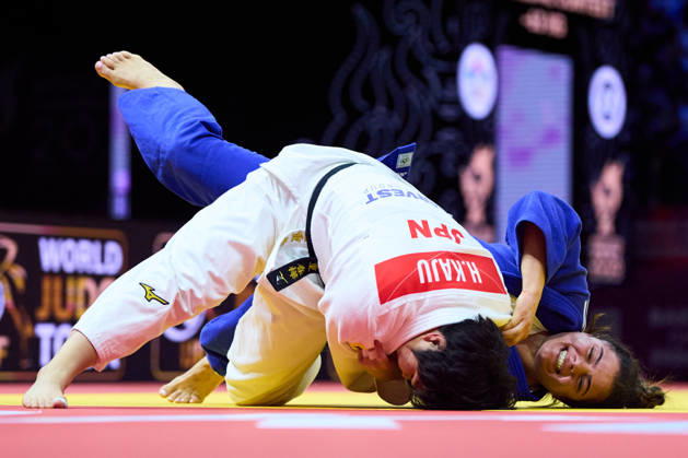 (L-R) Haruka Kaju (JPN), Primo Kerem (ISR), OCTOBER 7, 2026 - Judo : World Judo Championships BAKU2026 Women s -63kgFinal match at National Gymnastics Arena in Baku, Azerbaijan. Noxthirdxpartyxsales  aflo_354070335 KenxAsakurax