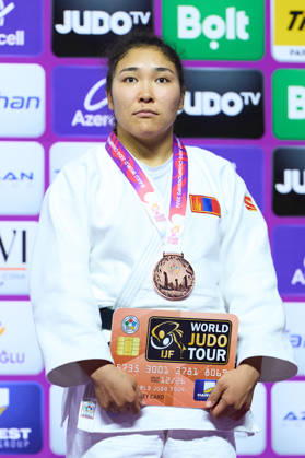 Lkhagvatogoo Enkhriilen (MGL), OCTOBER 7, 2026 - Judo : World Judo Championships BAKU2026 Women s -63kgMedal Ceremony at National Gymnastics Arena in Baku, Azerbaijan. Noxthirdxpartyxsales  aflo_354070367 KenxAsakurax