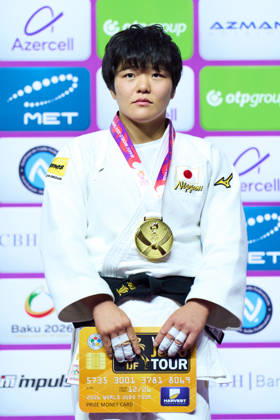 Haruka Kaju (JPN), OCTOBER 7, 2026 - Judo : World Judo Championships BAKU2026 Women s -63kgMedal Ceremony at National Gymnastics Arena in Baku, Azerbaijan. Noxthirdxpartyxsales  aflo_354070379 KenxAsakurax