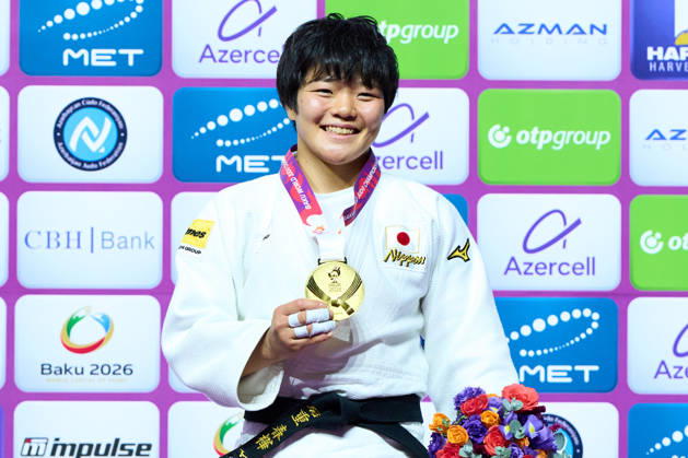 Haruka Kaju (JPN), OCTOBER 7, 2026 - Judo : World Judo Championships BAKU2026 Women s -63kgMedal Ceremony at National Gymnastics Arena in Baku, Azerbaijan. Noxthirdxpartyxsales  aflo_354070391 KenxAsakurax