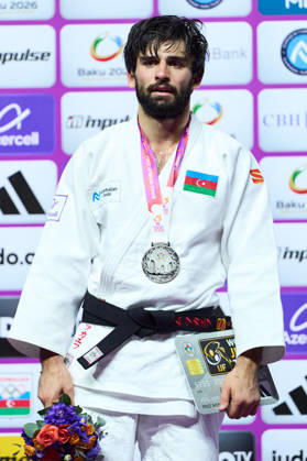 Tckaev Zelim (AZE), OCTOBER 7, 2026 - Judo : World Judo Championships BAKU2026 Mens -81kgMedal Ceremony at National Gymnastics Arena in Baku, Azerbaijan. Noxthirdxpartyxsales aflo_354070413 KenxAsakurax