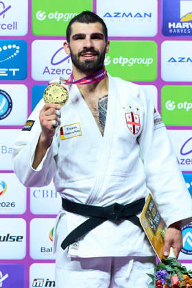 Grigalashvili Tato (GEO), OCTOBER 7, 2026 - Judo : World Judo Championships BAKU2026 Mens -81kgMedal Ceremony at National Gymnastics Arena in Baku, Azerbaijan. Noxthirdxpartyxsales aflo_354070417 KenxAsakurax