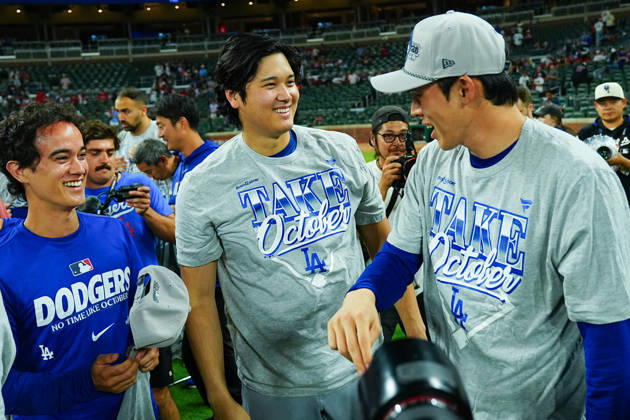 Shohei Ohtani,(Dodgers) Starting lineup Shohei Ohtani Roki Sasaki William Augustine Ireton Oct.7,2026 - Baseball : MLB, Baseball Herren, USA National League Division Series Atlanta Braves vs. Los Angeles Dodgers Venue: Truist Park (Cumberland, Georgia, USA)  aflo_354249859 YujixArakawax
