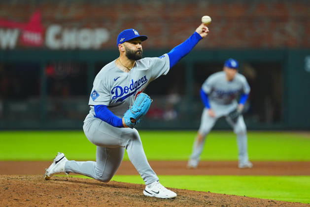 Tanner Scott,(Dodgers) Relief pitcher Tanner Alexander Scott, Oct.7,2026 - Baseball : MLB, Baseball Herren, USA National League Division Series Atlanta Braves vs. Los Angeles Dodgers Venue: Truist Park (Cumberland, Georgia, USA) aflo_354249868 YujixArakawax
