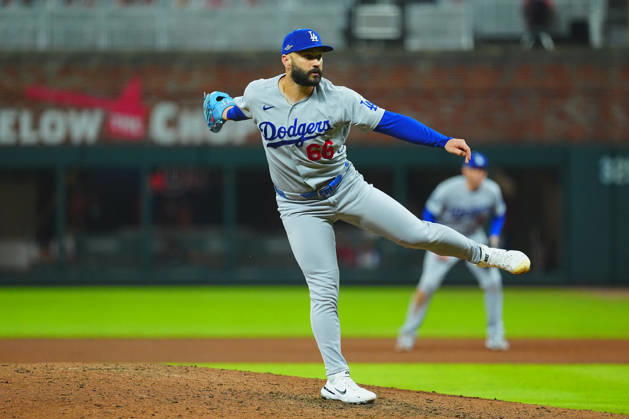 Tanner Scott,(Dodgers) Relief pitcher Tanner Alexander Scott, Oct.7,2026 - Baseball : MLB, Baseball Herren, USA National League Division Series Atlanta Braves vs. Los Angeles Dodgers Venue: Truist Park (Cumberland, Georgia, USA) aflo_354249871 YujixArakawax