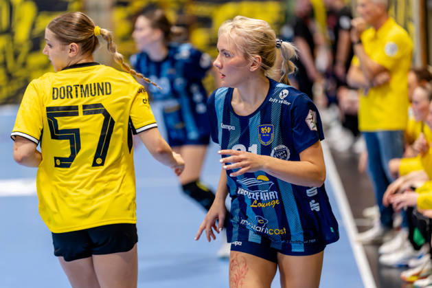 Dortmund, October 7, 2026, Handball, Women s, Alsco Women s Handball Bundesliga, Matchday 5, BVB Borussia Dortmund vs. Buxtehuder SV, Ruslana Litvinov (Buxtehuder SV), 81 during the game, Dortmund Sporthalle Wellinghofen, North Rhine-Westphalia, Germany