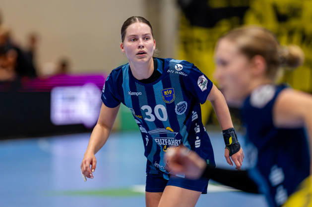Dortmund, October 7, 2026, Handball, Women s, Alsco Women s Handball Bundesliga, Matchday 5, BVB Borussia Dortmund vs. Buxtehuder SV, Fleur Schouten (Buxtehuder SV), 30 during the game, Dortmund Sporthalle Wellinghofen, North Rhine-Westphalia, Germany