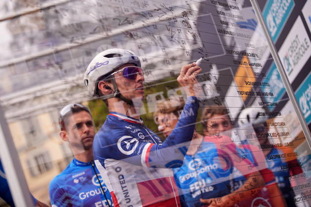 France s Romain Grà goire of Groupama-FDJ United during the 110th edition of the Gran Piemonte 2026 a 185 km one day race from Asti to Bra on October 08, 2026, Italy. Copyright: xMarcoxAlpozzi LaPressex