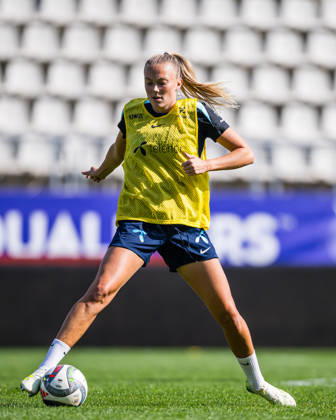 October 8, 2010: Synne Jensen of the Norwegian women’s national soccer team during a training session on October 8, 2026 in Bucharest. Photo by Marius Simensen. BILDBYRAN Cop 238 bbeng women FIFA Women s World Cup qualifier soccer football Norway practice training Copyright: MARIUSxSIMENSEN BB261008BB180