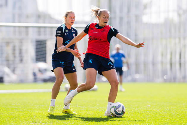 261008 Frida Maanum of the Norwegian women’s national soccer team during a training session on October 8, 2026 in Bucharest. Photo by Marius Simensen, BILDBYRAN. Cop 238 bbeng women FIFA Women s World Cup qualifier soccer football Norway practice training  Copyright: MARIUSxSIMENSEN BB261008BB204