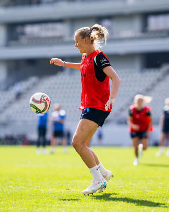 October 8, 2010: Frida Maanum of the Norwegian women’s national soccer team during a training session on October 8, 2026 in Bucharest. Photo by Marius Simensen, BILDBYRAN. Cop 238 bbeng women FIFA Women’s World Cup qualifier soccer football Norway practice training  Copyright: MARIUSxSIMENSEN BB261008BB208