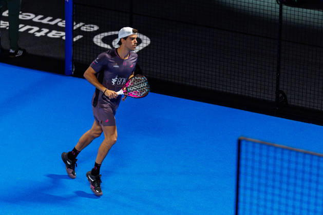 DÜSSELDORF, GERMANY - 8 OCTOBER 2026: Image shows Juan Lebron (ESP) during CUPRA Germany Premier Padel P2 2026 Day 5: Round of 16 at CASTELLO Düsseldorf on 8 10 2026 in Düsseldorf, Germany. Germany Copyright: xFröhlichxPascalx