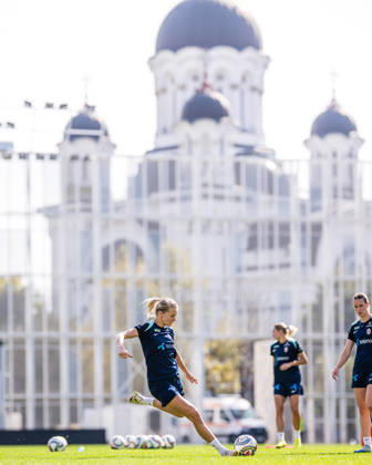 October 8, 2010: Ada Hegerberg of the Norwegian women’s national soccer team during a training session on October 8, 2026 in Bucharest. Photo by Marius Simensen. BILDBYRAN Cop 238 bbeng women FIFA Women s World Cup qualifier soccer football Norway practice training  Copyright: MARIUSxSIMENSEN BB261008BB229