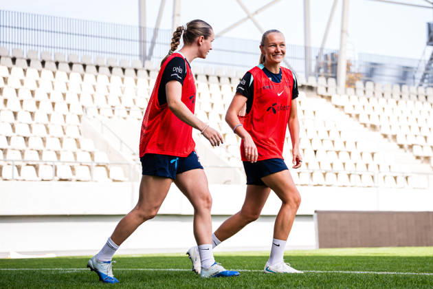 261008 Frida Maanum of the Norwegian women’s national soccer team during a training session on October 8, 2026 in Bucharest. Photo by Marius Simensen, BILDBYRAN. Cop 238 bbeng women FIFA Women’s World Cup qualifier soccer football Norway practice training  Copyright: MARIUSxSIMENSEN BB261008BB249