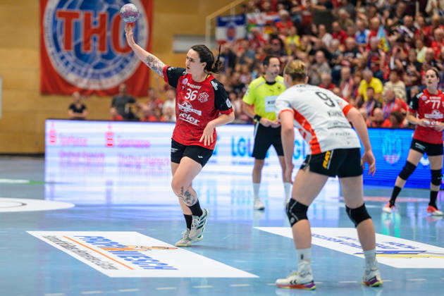 Marcela Arounian, Thueringer HC, 36; Nieke Kuehne, HSG Blomberg Lippe, 09 GER; Thueringer HC vs. HSG Blomberg Lippe, Handball, Alsco Women s Handball Bundesliga, 2026–2027 Season, Matchday 5, Wednesday, 7:30 p.m., October 7, 2026 GER, Thuringer HC vs. HSG Blomberg Lippe, Handball, Alsco Women’s Handball Bundesliga, 2026–2027 season, Matchday 5, Wednesday, 7:30 p.m., October 7, 2026, Bad Langensalza Copyright: xMartinxHerbstx