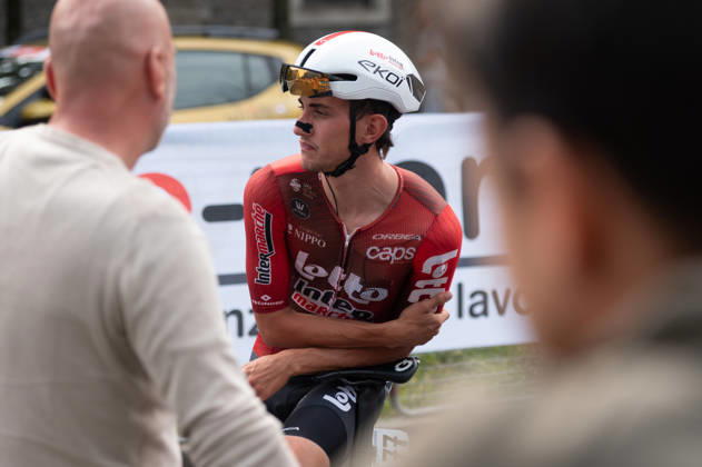 IPA89428567 - Simone Gualdi, LOTTO INTERMARCHE, at the start of the 2026 Tre Valli Varesine in Busto Arsizio, Italy, on October 6, 2026  Copyright: xSilviaxColombo IPAxSportx xx IPA89428567