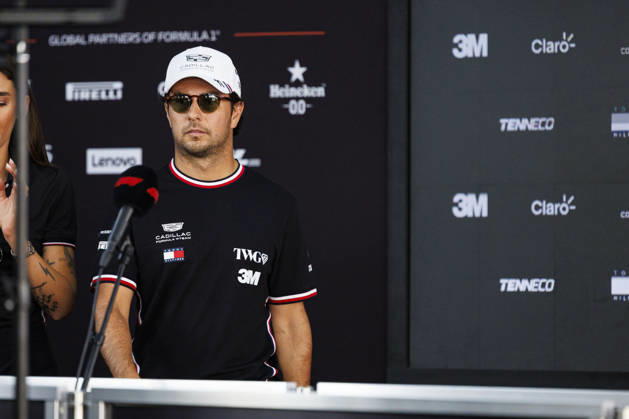 RECORD DATE NOT STATED 8th October 2026; Marina Bay, Singapore; Formula 1, Singapore Grand Prix, Arrival Day; Sergio Perez (11) of Mexico and Cadillac Formula 1 Team arriving at the Singapore Grand Prix StephenxBlackberry