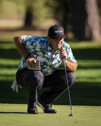 Open de Espana presented by Madrid - Day One MADRID, SPAIN - OCTOBER 8: Patrick Reed of United States studies the terrain before taking his shot on day one of the Open de Espana presented by Madrid at Club de Campo Villa de Madrid on October 8, 2026 in Madrid, Spain. Madrid Club de Campo Villa de Madrid Madrid Spain Copyright: xAlbertoxGardinx AGardin_20261008_Golf_Esp_Mad_0297