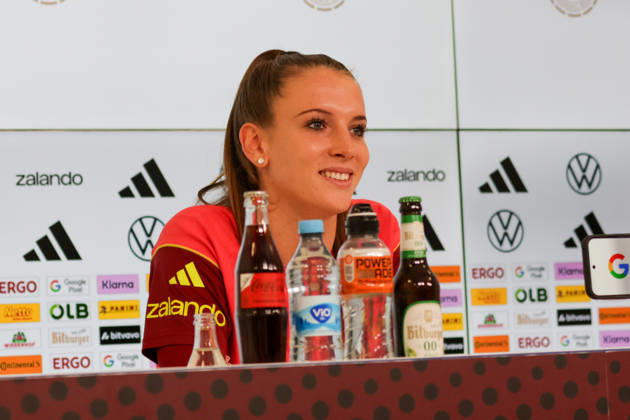 October 8, 2026, xgrfx, DFB Soccer Media Events, German Women s National Team Press Conference and Final Training Session, featuring Ena Mahmutovic, German Women s National Team, Karlsruhe