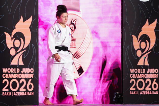 AZERBAIJAN, BAKU - OCTOBER 8, 2026: Madina Taimazova of Russia is pictured before a -70 kg bout against Aleksandra Andric of Serbia as part of the 2026 World Judo Championships at the National Gymnastics Arena 2026 World Judo Championships In Baku  - ZUMAt113 20261008_zaa_t113_480 Copyright: xMikhailxSinitsynx