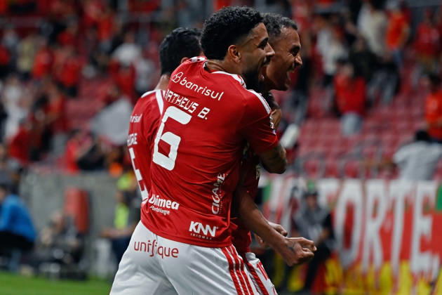 RECORD DATE NOT STATED 7th October 2026; Beira-Rio Stadium, Porto Alegre, Brazil; Brazilian Serie A Football, Internacional versus Corinthians; Alan Patrick of Internacional celebrates his goal with Matheus Bahia in the 77th minute to go up 2-0 MaxxPeixoto DiaEsportivo