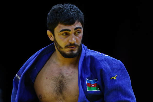 AZERBAIJAN, BAKU - OCTOBER 8, 2026: Murad Fatiyev of Azerbaijan is pictured during a -90 kg bout against Nemanja Majdov of Serbia as part of the 2026 World Judo Championships at the National Gymnastics Arena 2026 World Judo Championships In Baku - ZUMAt113 20261008_zaa_t113_620 Copyright: xMikhailxSinitsynx
