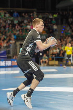 Pictured: Nils Lichtlein, Füchse Berlin, August 17, 2026; Füchse Berlin vs. FC Porto, EHF Handball Champions League, 2026–27 season, Max Schmeling Halle Copyright: HMBxMedia xPascalxSpanehl