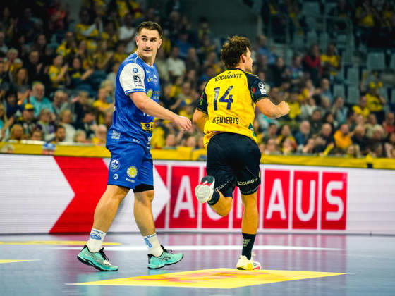 October 8, 2026, xwppx, Opel HBL Handball, Rhein-Neckar Löwen vs. ThSV Eisenach, from left: Gino Steenaerts, Rhein-Neckar Löwen