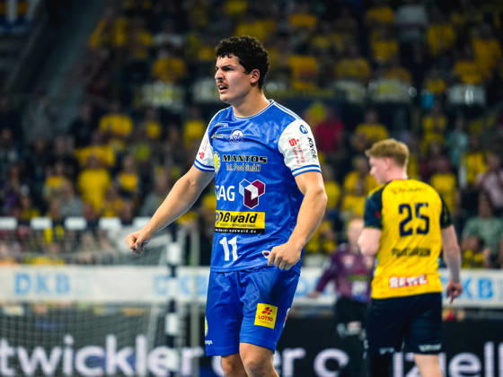 October 8, 2026, xwppx, Opel HBL Handball, Rhein-Neckar Löwen vs. ThSV Eisenach, from left: Gian Attenhofer, ThSV Eisenach