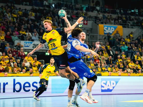 October 8, 2026, xwppx, Opel HBL Handball, Rhein-Neckar Löwen vs. ThSV Eisenach; from left: Edwin Aspenbäck, Rhein-Neckar Löwen