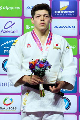 Sanshiro Murao (JPN), OCTOBER 8, 2026 -Judo : World Judo Championships BAKU2026 Mens -90kgMedal Ceremony at National Gymnastics Arena in Baku, Azerbaijan.  aflo_354330839 KenxAsakurax