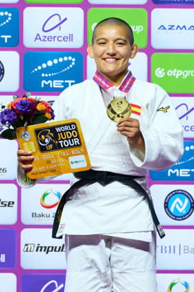 Tsunoda Roustant Ai (ESP), OCTOBER 8, 2026 -Judo : World Judo Championships BAKU2026 Women s -70kgMedal Ceremony at National Gymnastics Arena in Baku, Azerbaijan. aflo_354330829 KenxAsakurax
