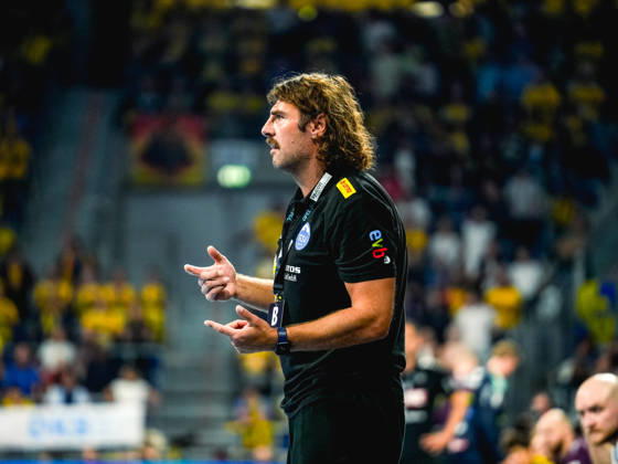 October 8, 2026, xwppx, Opel HBL Handball, Rhein-Neckar Löwen vs. ThSV Eisenach; from left: Sebastian Hinze, coach of ThSV Eisenach
