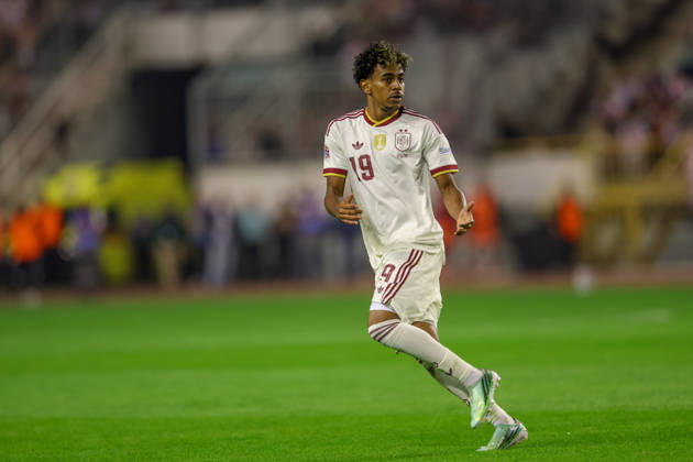 Split, Croatia, October 06, 2026 - Lamine Yamal of Spain national team, Nationalteam Croatia national team v Spain National team - UEFA Nations League Group A3 match between Croatia and Spain at Stadion Poljud on October 06, 2026 in Split, Croatia. Copyright: xSFSIx