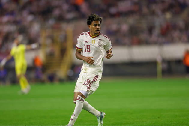 Split, Croatia, October 06, 2026 - Lamine Yamal of Spain national team, Nationalteam Croatia national team v Spain National team - UEFA Nations League Group A3 match between Croatia and Spain at Stadion Poljud on October 06, 2026 in Split, Croatia. Copyright: xSFSIx