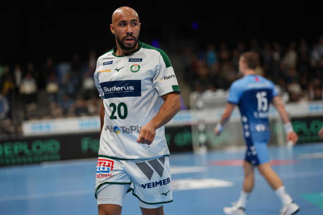 Cyrill Akakpo, HSG Wetzlar, 20 GER, TVB Stuttgart vs. HSG Wetzlar, Handball, Opel Handball Bundesliga, Matchday 8, 2026–2027 Season, October 8, 2026 GER, TVB Stuttgart vs. HSG Wetzlar, Handball, Opel Handball Bundesliga, Matchday 8, 2026–2027 season, October 8, 2026 Stuttgart Copyright: xEibner-Pressefoto SoerenxHerwegx EP_SHG